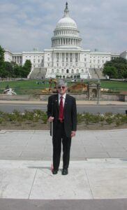Tom Zampieri in front of the US Capitol building