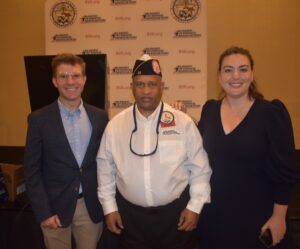 BVA Member Joe McNeil stands with John (left) and Amanda (right) of Waymo