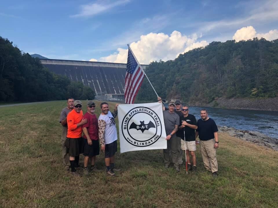 Appalachian Trail participants with vision loss celebrated the completion of 91 miles of hiking and camping in September 2019.